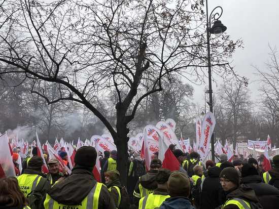 Myśliwi z Kamieńca demonstrowali z rolnikami w Warszawie