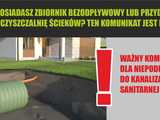 WAŻNE! Komunikat dla wszystkich właścicieli i użytkowników nieruchomości niepodłączonych do kanalizacji sanitarnej