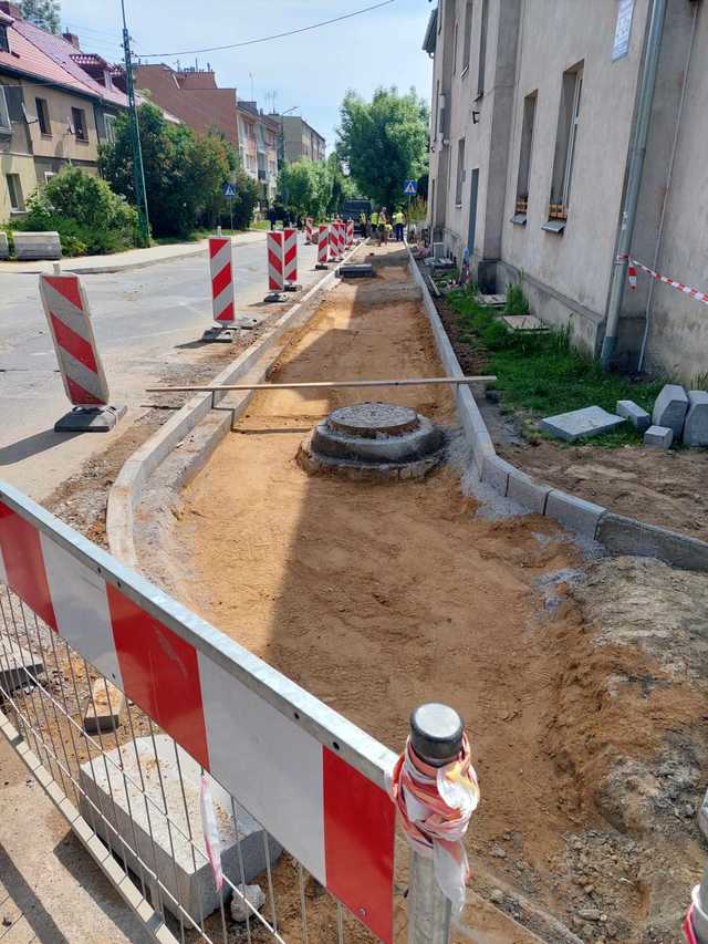 Trwają prace przy ul. B. Głowackiego w Ząbkowicach Śląskich