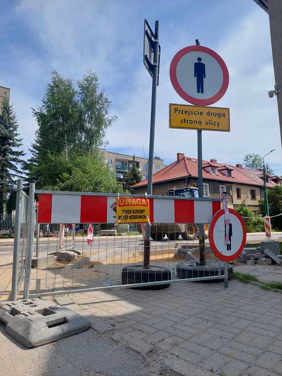 Trwają prace przy ul. B. Głowackiego w Ząbkowicach Śląskich
