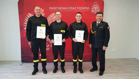 Trzech nowych strażaków rozpoczęło służbę w KP PSP w Ząbkowicach Śląskich