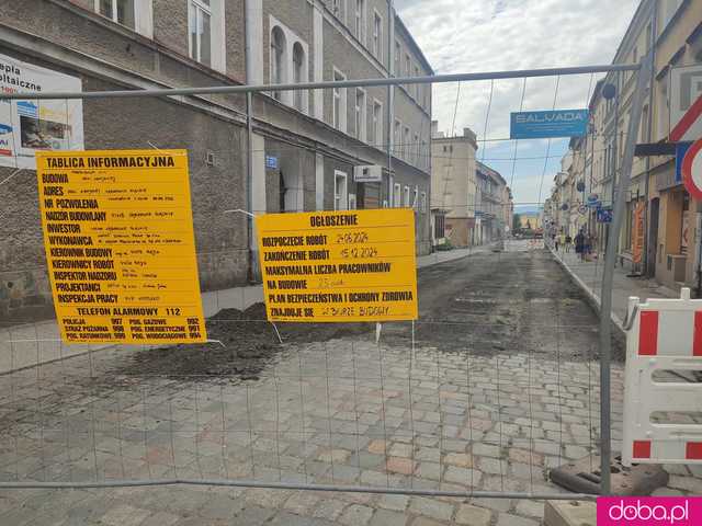 Trwa przebudowa ulicy Armii Krajowej w Ząbkowicach Śląskich 