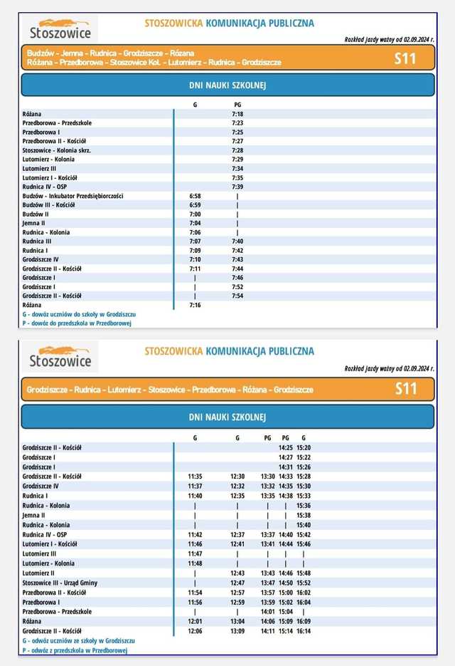 2 września rusza Stoszowicka Komunikacja Autobusowa - rozkłady jazdy