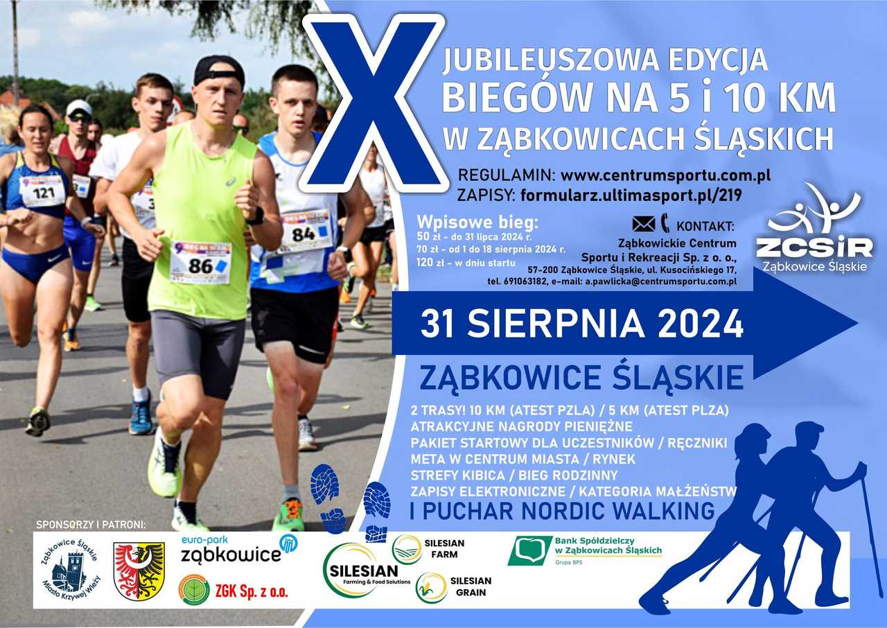 W sobotę 31 sierpnia ulicami Ząbkowic Śląskich pobiegną setki sportowców - będą chwilowe utrudnienia w ruchu