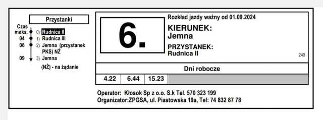 Rusza zastępcza komunikacja autobusowa między Ostroszowicami a Grodziszczem, Rudnicą i Jemną