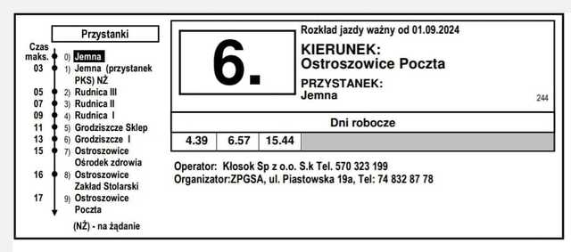 Rusza zastępcza komunikacja autobusowa między Ostroszowicami a Grodziszczem, Rudnicą i Jemną