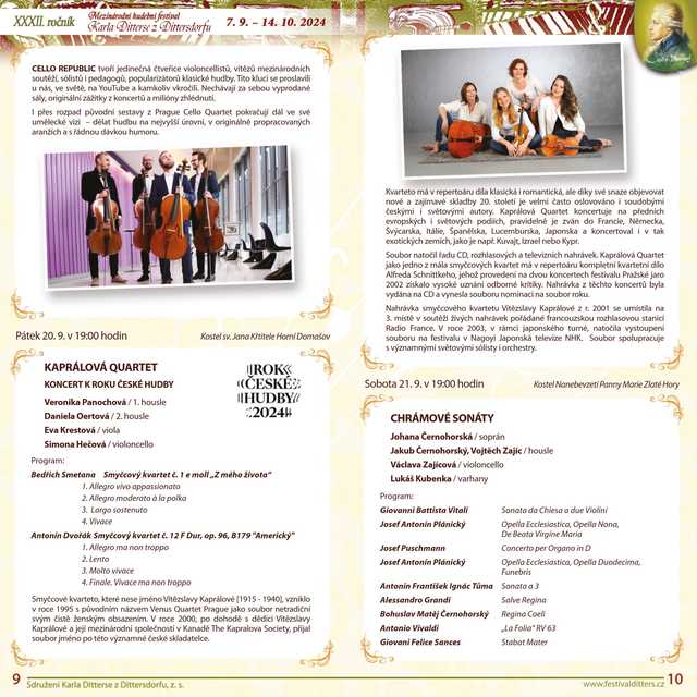 XXXII Festiwal Muzyczny Karla Dittersa w Javoniku