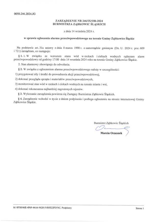 Burmistrz wprowadził alarm przeciwpowodziowy na terenie Gminy Ząbkowice Śląskie. Aktualna sytuacja jest trudna