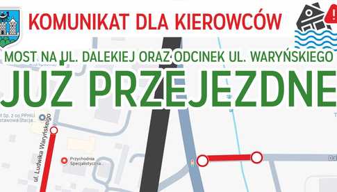 Most na ul. Dalekiej przy DK8 oraz odcinek ul. Waryńskiego w Ząbkowicach już przejezdne!