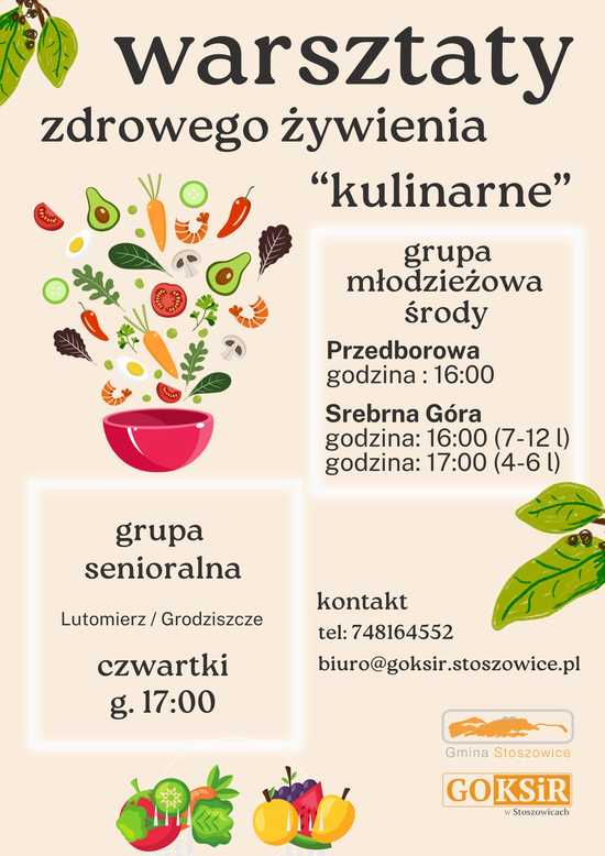 Zapraszamy na zajęcia i warsztaty tematyczne organizowane przez GOKSiR w Gminie Stoszowice!