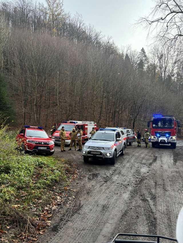 [FOTO] Strażacy i policjanci uczestniczyli w działaniach Wybuchowy Las. Pracowali nad koordynacją działań