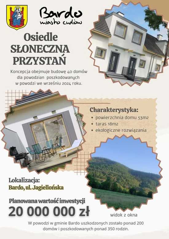40 domów dla poszkodowanych przez powódź – Bardo otrzymało dofinansowanie od BGK