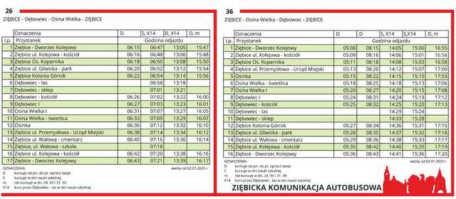 Nowy rozkład ZKA: sobotnie połączenia i zmiany na trasach od 2 stycznia [ROZKŁADY JAZDY]