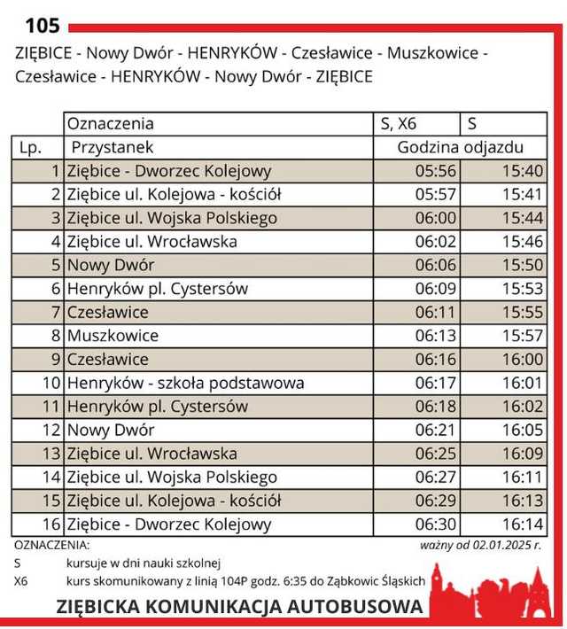 Nowy rozkład ZKA: sobotnie połączenia i zmiany na trasach od 2 stycznia [ROZKŁADY JAZDY]