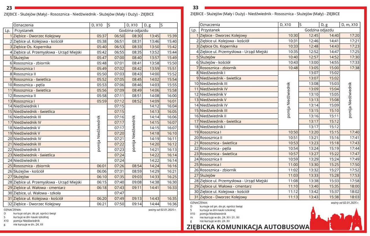 Nowy rozkład ZKA: sobotnie połączenia i zmiany na trasach od 2 stycznia [ROZKŁADY JAZDY]