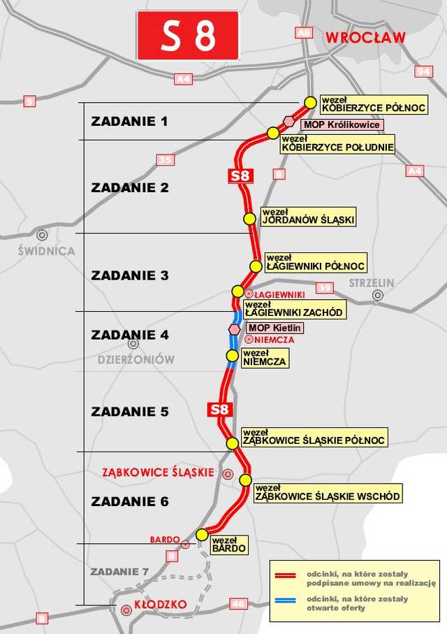 S8 coraz bliżej Ząbkowic Śląskich: GDDKiA podpisała umowę na realizację inwestycji