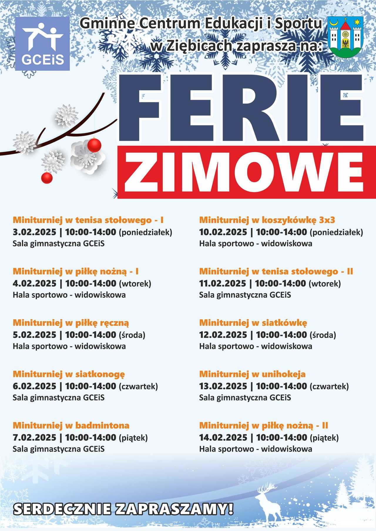 Ferie zimowe w Ziębicach
