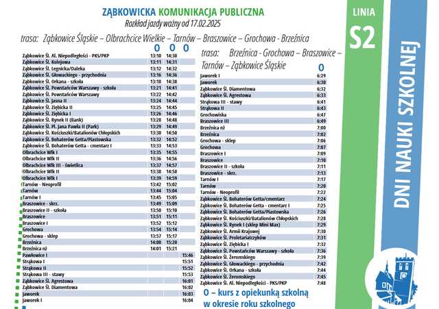 UWAGA! Będą zmiany rozkładów jazdy autobusów od 17 lutego
