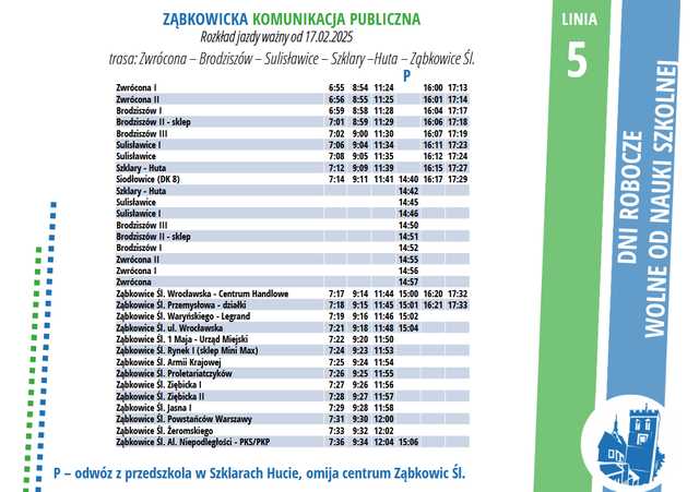 UWAGA! Będą zmiany rozkładów jazdy autobusów od 17 lutego