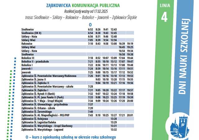 UWAGA! Będą zmiany rozkładów jazdy autobusów od 17 lutego