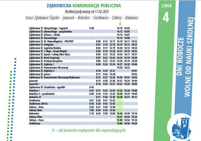 UWAGA! Będą zmiany rozkładów jazdy autobusów od 17 lutego