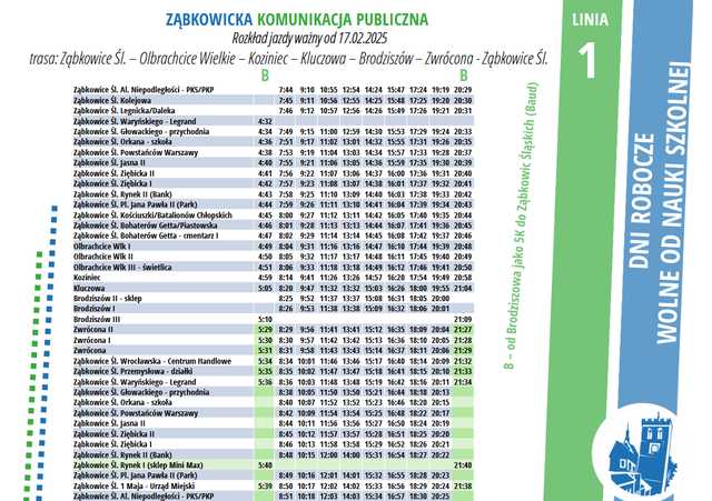 UWAGA! Będą zmiany rozkładów jazdy autobusów od 17 lutego