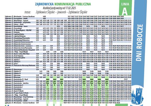 UWAGA! Będą zmiany rozkładów jazdy autobusów od 17 lutego