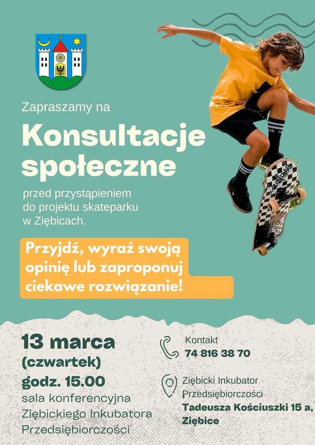 [FOTO] Skatepark w Ziębicach coraz bliżej - zapraszamy na spotkanie konsultacyjne 