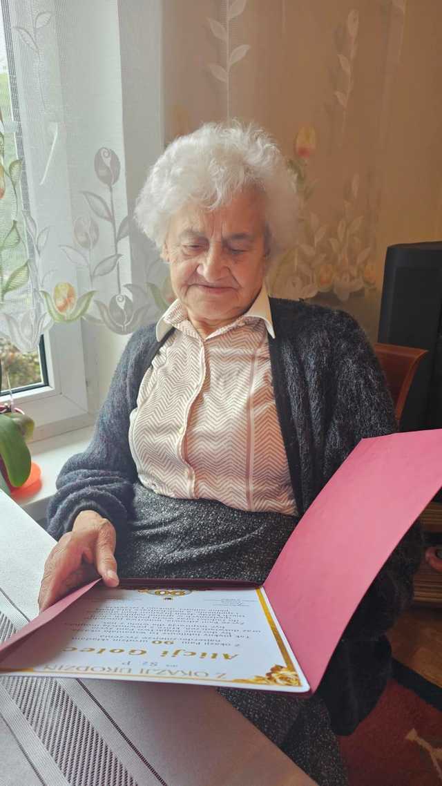 [FOTO] Burmistrz Barda złożyła życzenia kolejenej Jubilatce w gminie 