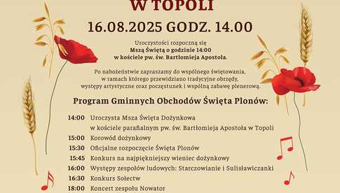 16.08, Topola: Dożynki Gminy Kamieniec Ząbkowicki 